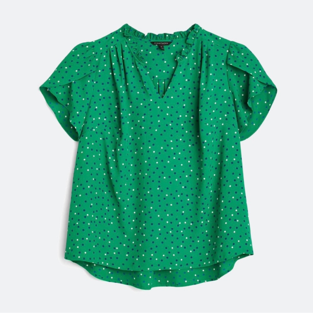 41 Hawthorn Tiffiny Tulip Sleeve Blouse, Size 1X (16-18)